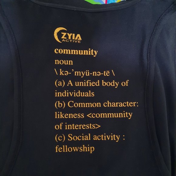 Zyia Active Community Racerback Tank Black Sz M - Picture 8 of 9
